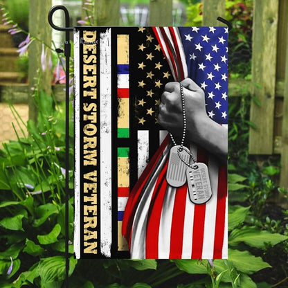 US Veteran Flag, Desert Storm Veteran Flag American Flag, Veteran Garden Flags