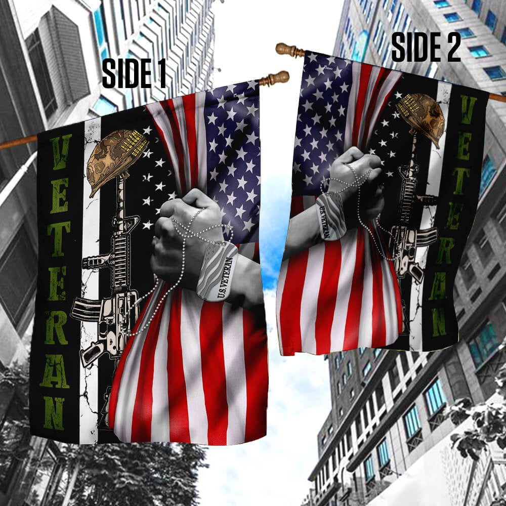 US Veteran Flag, Forever The Title Us Veteran Flag, Veteran Garden Flags