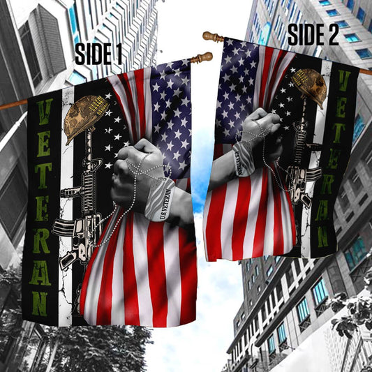 US Veteran Flag, Forever The Title Us Veteran Flag, Veteran Garden Flags