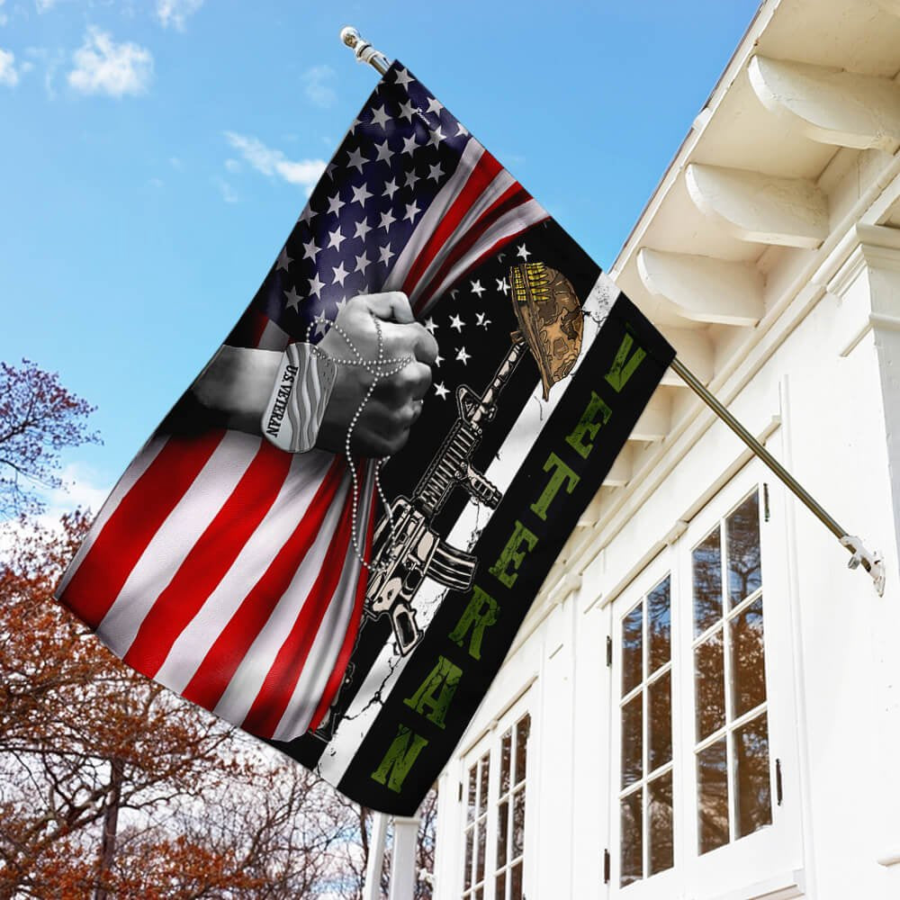 US Veteran Flag, Forever The Title Us Veteran Flag, Veteran Garden Flags