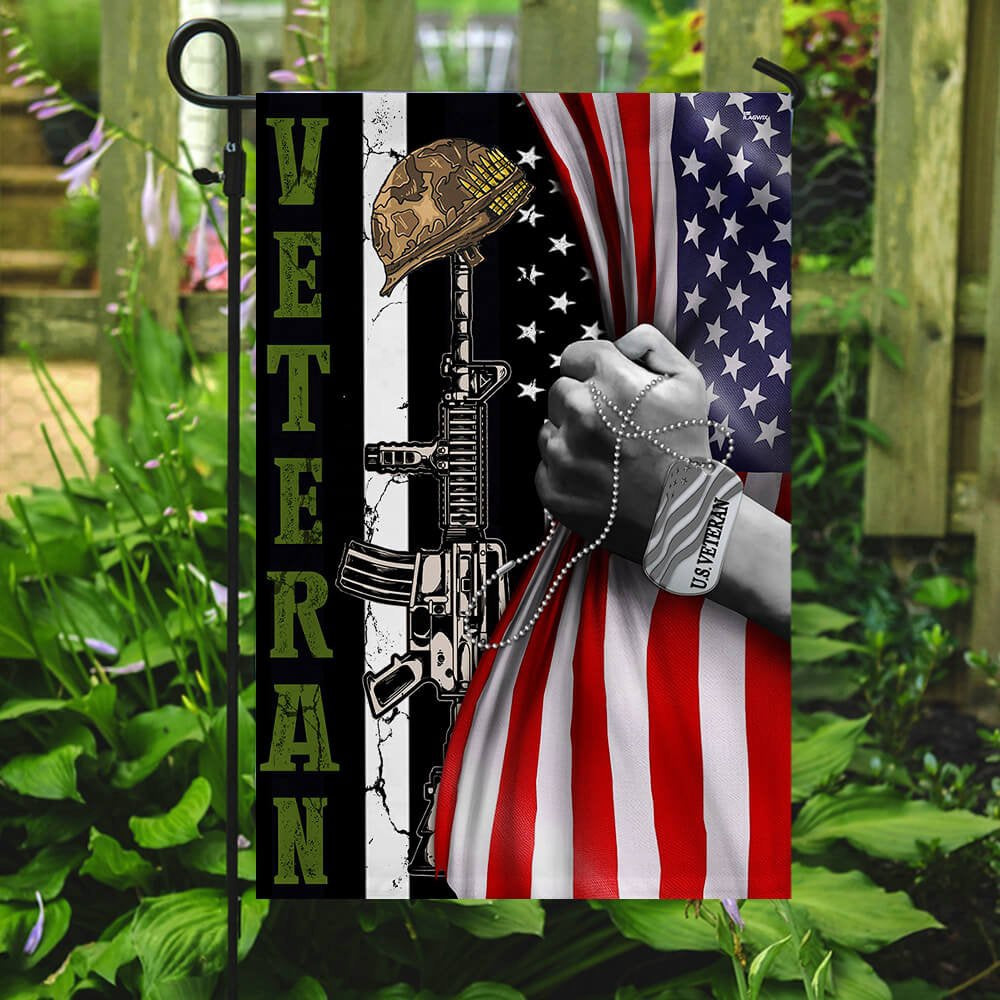 US Veteran Flag, Forever The Title Us Veteran Flag, Veteran Garden Flags