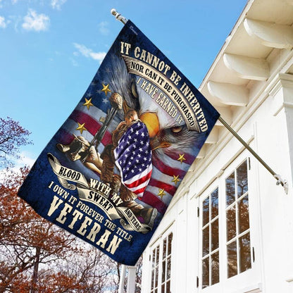 US Veteran Flag, Forever The Title Veteran American Flag, Veteran Garden Flags