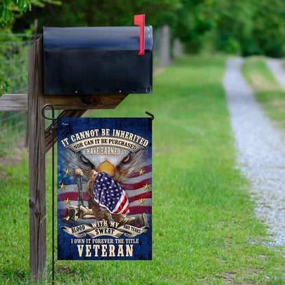 US Veteran Flag, Forever The Title Veteran American Flag, Veteran Garden Flags