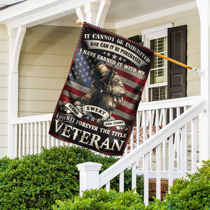 US Veteran Flag, Forever The Title Veteran Flag, Veteran Garden Flags
