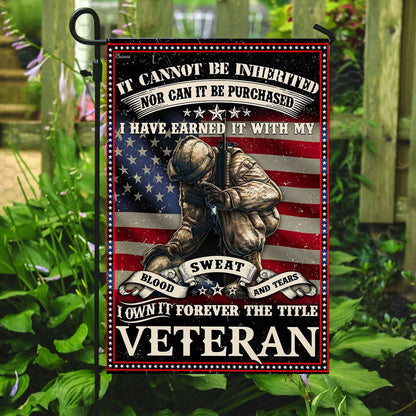 US Veteran Flag, Forever The Title Veteran Flag, Veteran Garden Flags