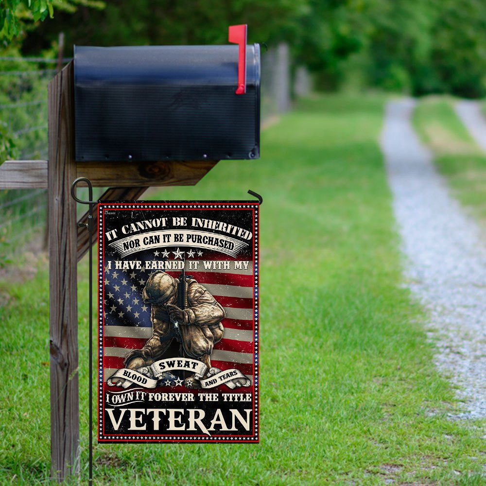 US Veteran Flag, Forever The Title Veteran Flag, Veteran Garden Flags
