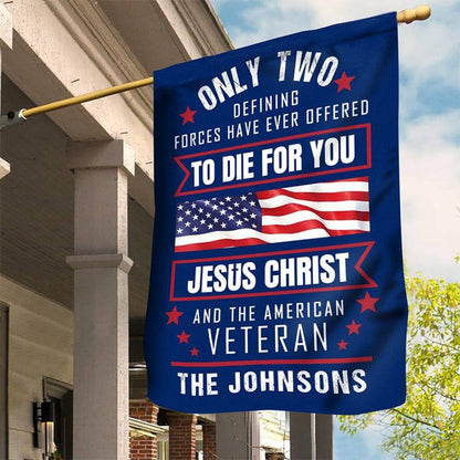 US Veteran Flag, Jesus Christ And Flag, Veteran Garden Flags