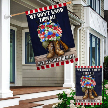 US Veteran Flag, Memorial Day Flag Veterans We Don'T Know Them All But We Owe Them All Flag, Veteran Garden Flags