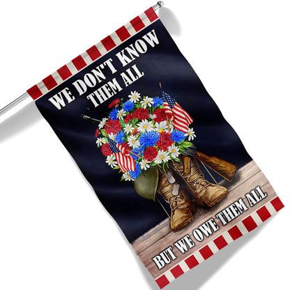 US Veteran Flag, Memorial Day Flag Veterans We Don'T Know Them All But We Owe Them All Flag, Veteran Garden Flags
