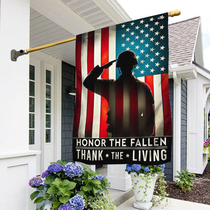 US Veteran Flag, Memorial Day Honor The Fallen Thank The Living Veterans Flag, Veteran Garden Flags