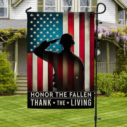 US Veteran Flag, Memorial Day Honor The Fallen Thank The Living Veterans Flag, Veteran Garden Flags