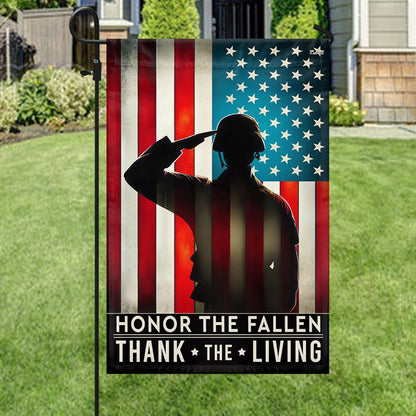 US Veteran Flag, Memorial Day Honor The Fallen Thank The Living Veterans Flag, Veteran Garden Flags