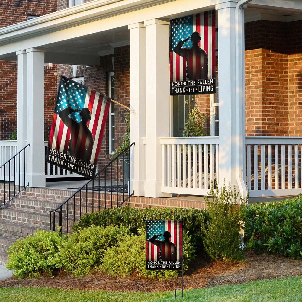 US Veteran Flag, Memorial Day Honor The Fallen Thank The Living Veterans Flag, Veteran Garden Flags