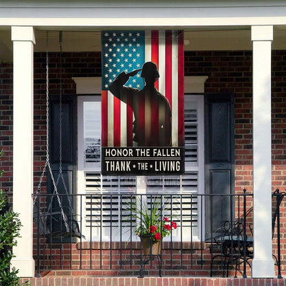 US Veteran Flag, Memorial Day Honor The Fallen Thank The Living Veterans Flag, Veteran Garden Flags