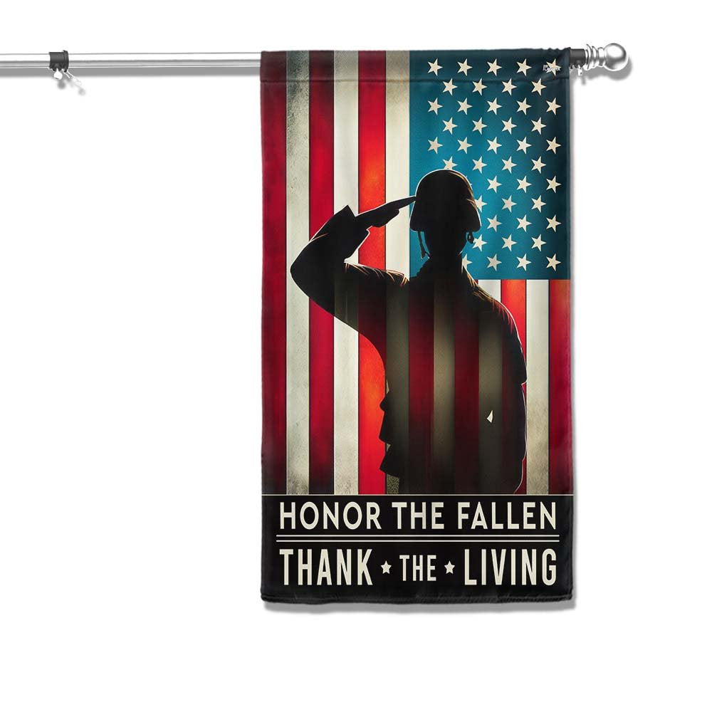 US Veteran Flag, Memorial Day Honor The Fallen Thank The Living Veterans Flag, Veteran Garden Flags