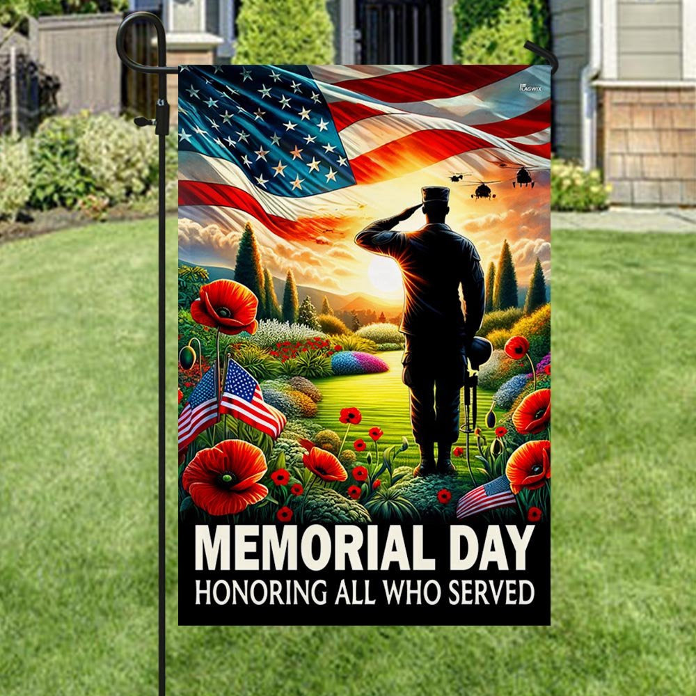 US Veteran Flag, Memorial Day Honoring All Who Served Veteran American Flag, Veteran Garden Flags