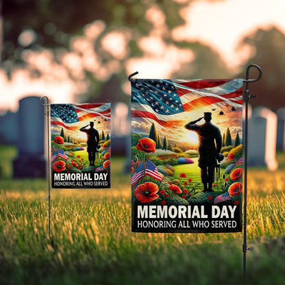 US Veteran Flag, Memorial Day Honoring All Who Served Veteran American Flag, Veteran Garden Flags