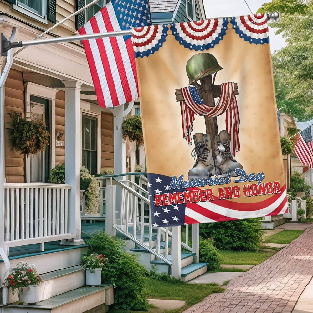 US Veteran Flag, Memorial Day Remember And Honor Veteran Flag, Veteran Garden Flags