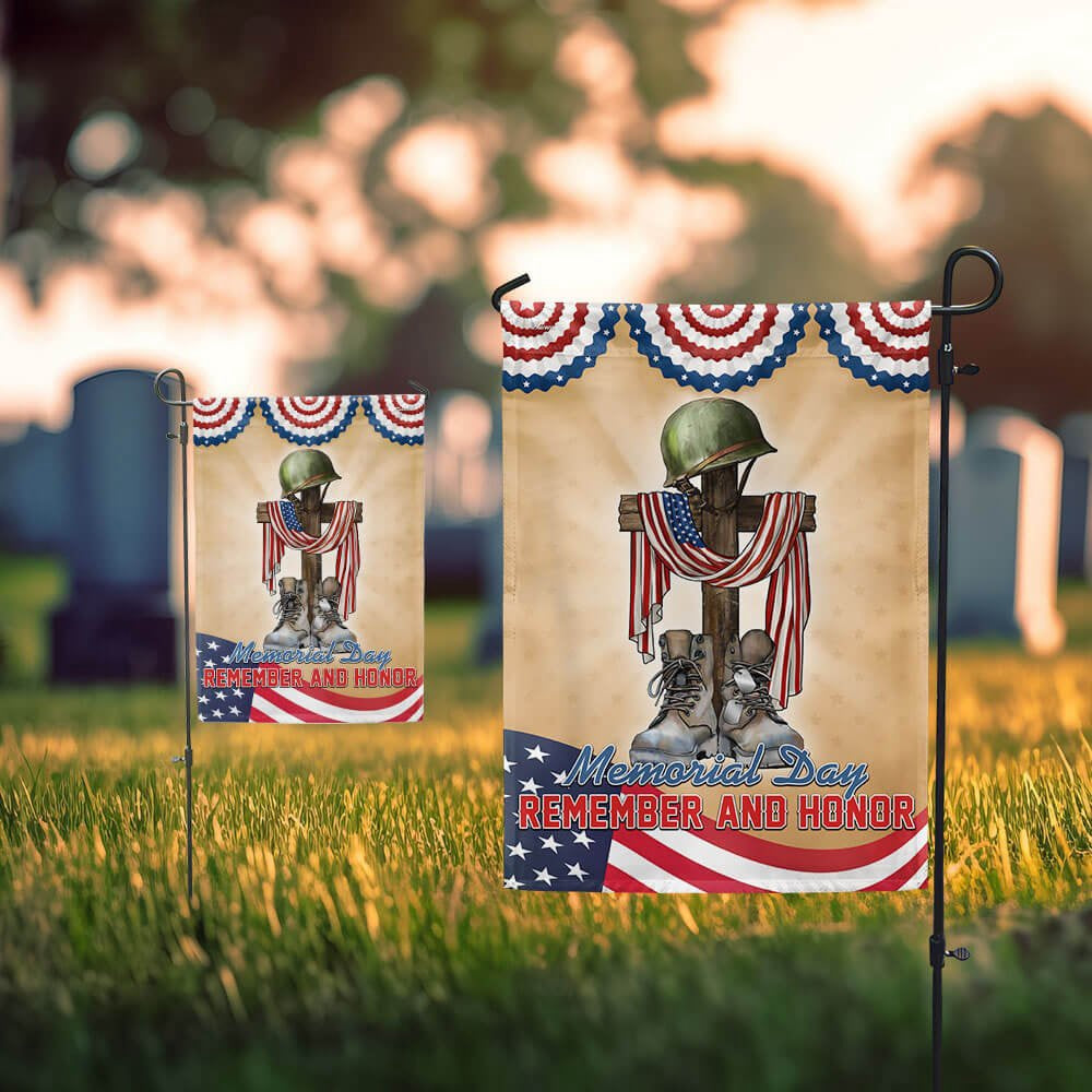 US Veteran Flag, Memorial Day Remember And Honor Veteran Flag, Veteran Garden Flags