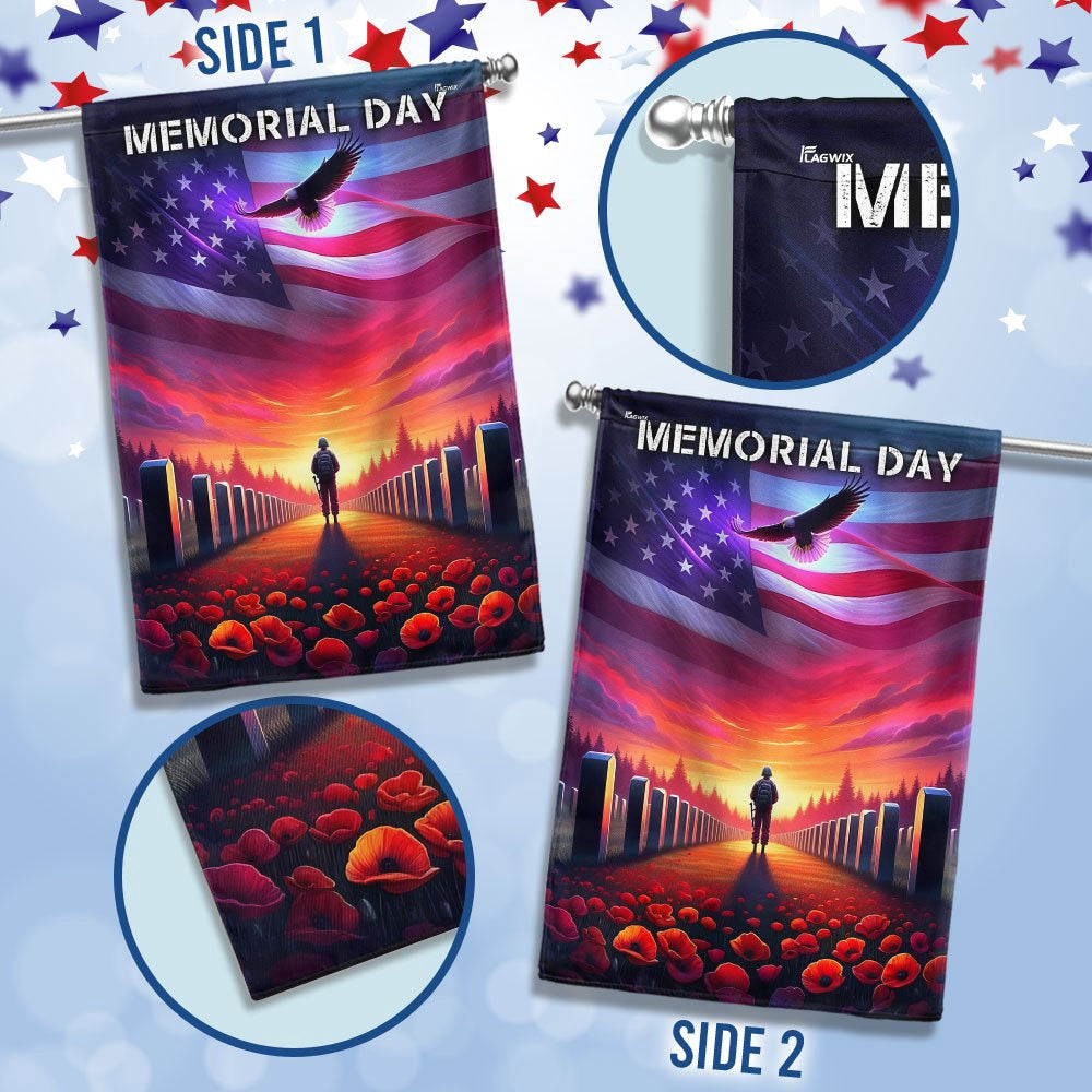 US Veteran Flag, Memorial Day Thank You Veterans Flag, Veteran Garden Flags