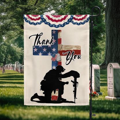 US Veteran Flag, Memorial Day Thank You Veterans Flags, Veteran Garden Flags