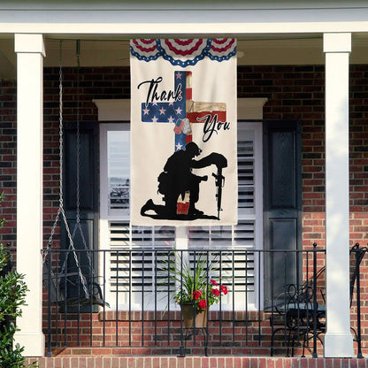 US Veteran Flag, Memorial Day Thank You Veterans Flags, Veteran Garden Flags