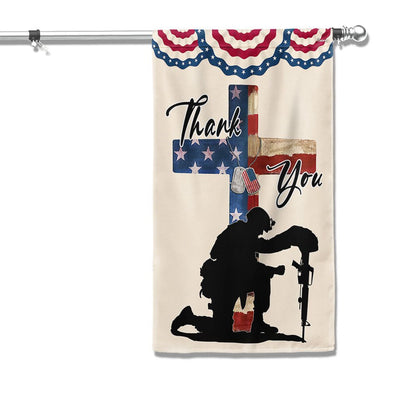 US Veteran Flag, Memorial Day Thank You Veterans Flags, Veteran Garden Flags