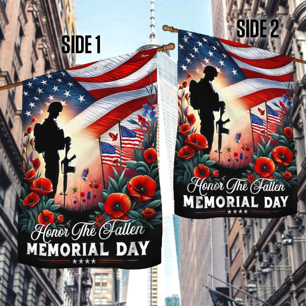 US Veteran Flag, Memorial Day Us Veteran Honor The Fallen Flag, Veteran Garden Flags