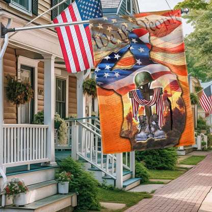 US Veteran Flag, Memorial Day Us Veteran Memorial American We The People Saluting Soldier Flag, Veteran Garden Flags