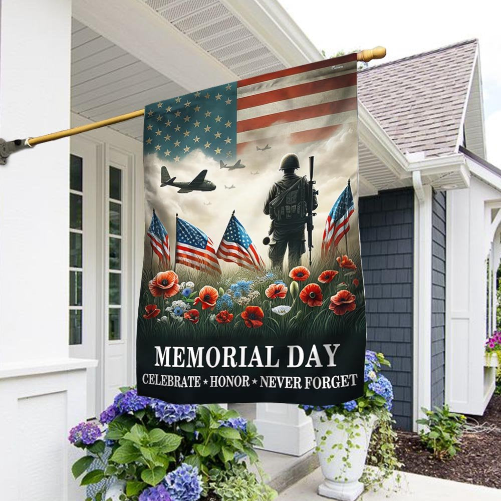 US Veteran Flag, Memorial Day Veteran Celebrate Honor Never Forget American Flag, Veteran Garden Flags