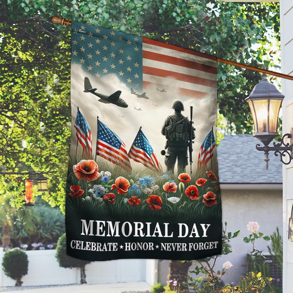 US Veteran Flag, Memorial Day Veteran Celebrate Honor Never Forget American Flag, Veteran Garden Flags