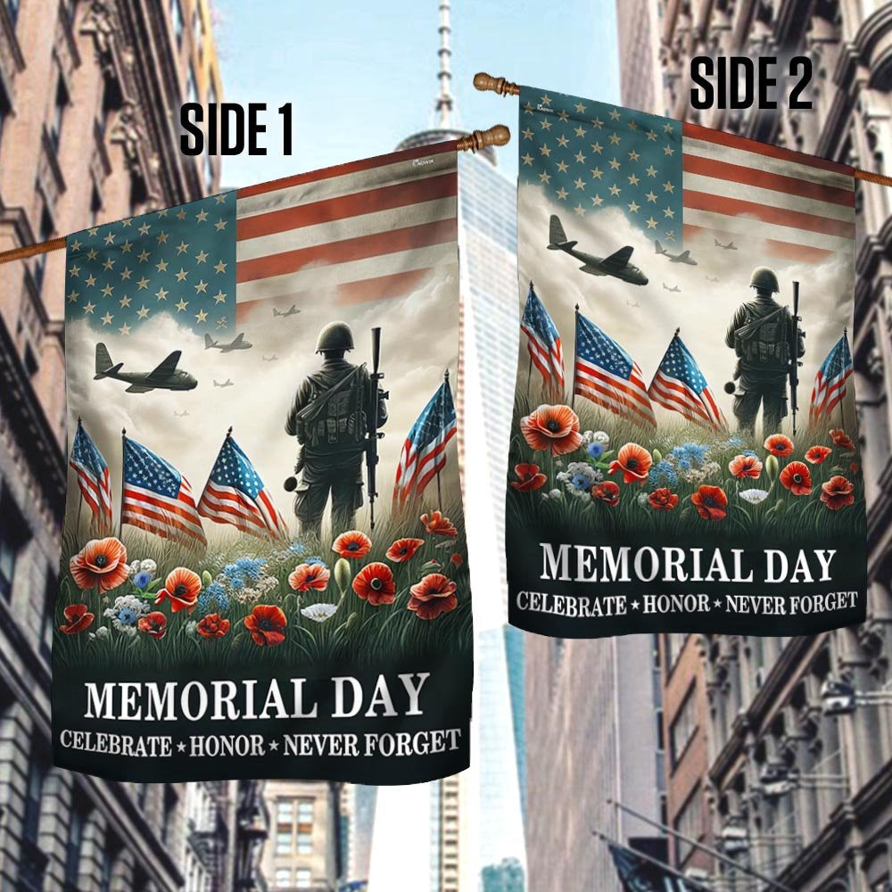 US Veteran Flag, Memorial Day Veteran Celebrate Honor Never Forget American Flag, Veteran Garden Flags