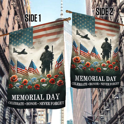 US Veteran Flag, Memorial Day Veteran Celebrate Honor Never Forget American Flag, Veteran Garden Flags