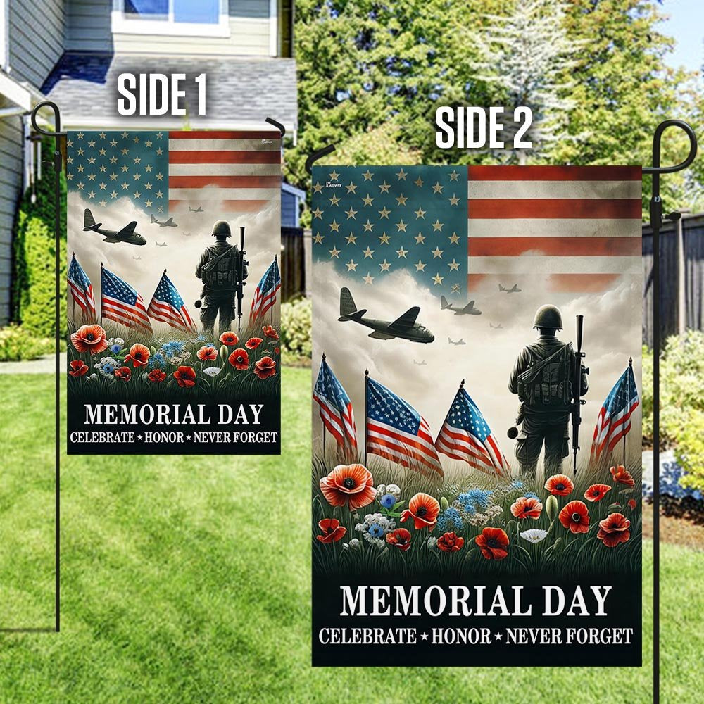 US Veteran Flag, Memorial Day Veteran Celebrate Honor Never Forget American Flag, Veteran Garden Flags