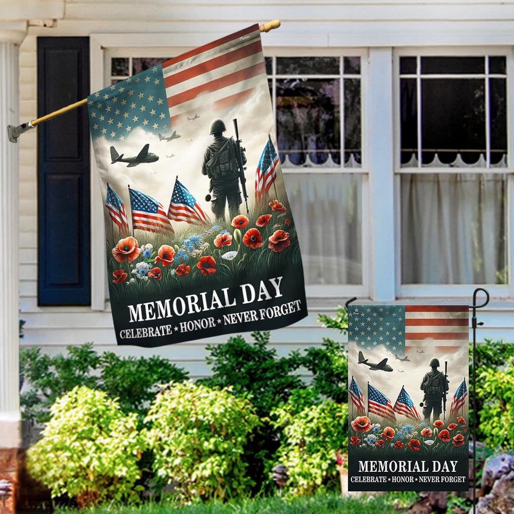 US Veteran Flag, Memorial Day Veteran Celebrate Honor Never Forget American Flag, Veteran Garden Flags
