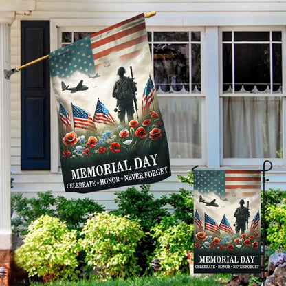 US Veteran Flag, Memorial Day Veteran Celebrate Honor Never Forget American Flag, Veteran Garden Flags
