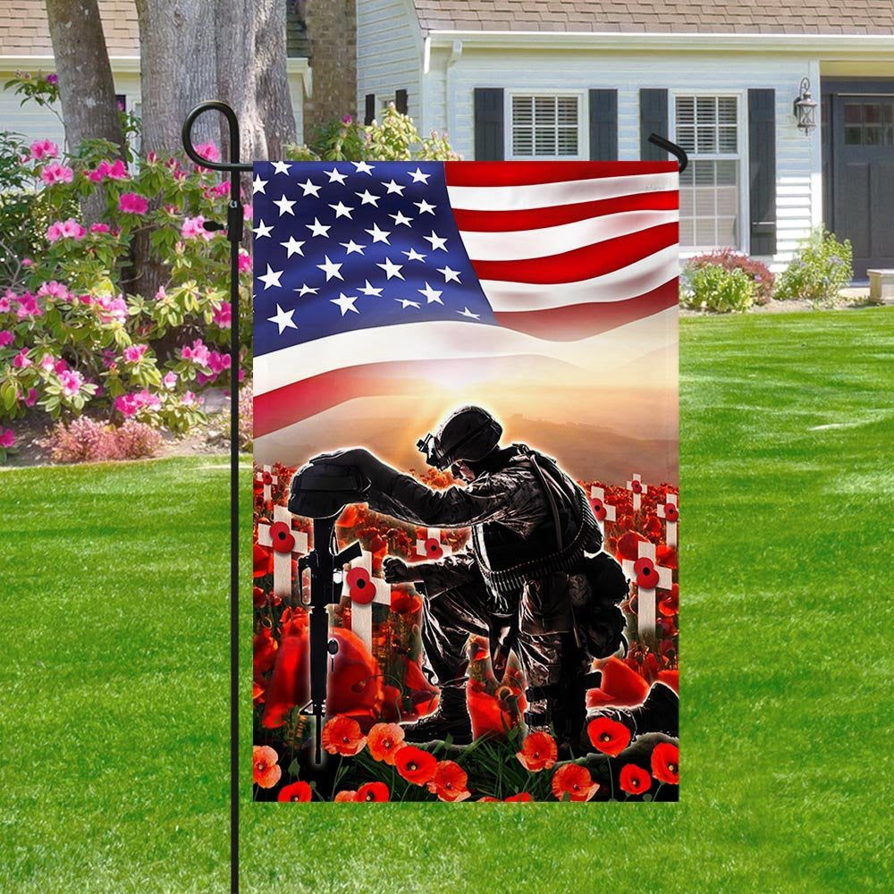 US Veteran Flag, Memorial Day Veteran Remember And Honor 1 Flag, Veteran Garden Flags