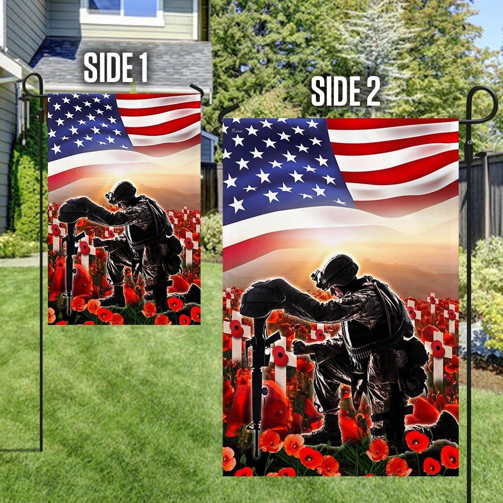 US Veteran Flag, Memorial Day Veteran Remember And Honor 1 Flag, Veteran Garden Flags