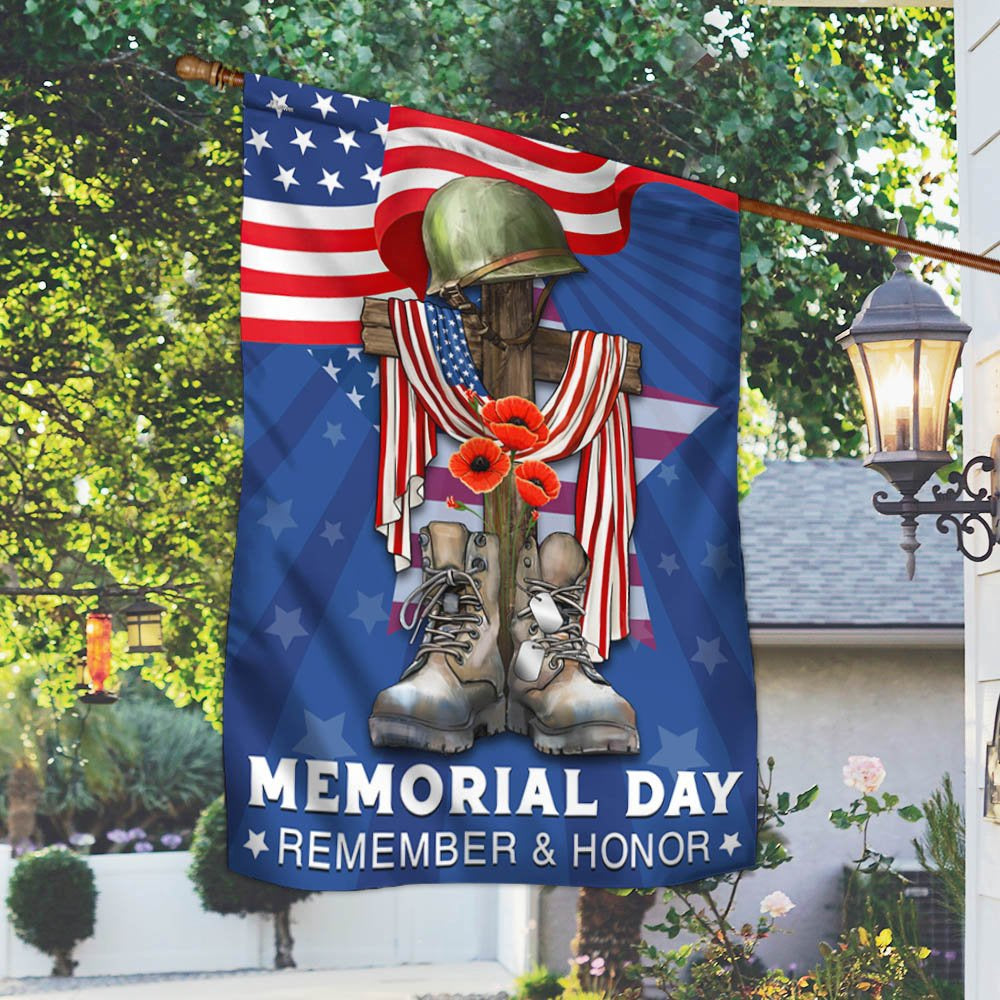 US Veteran Flag, Memorial Day Veteran Remember And Honor Flag, Veteran Garden Flags