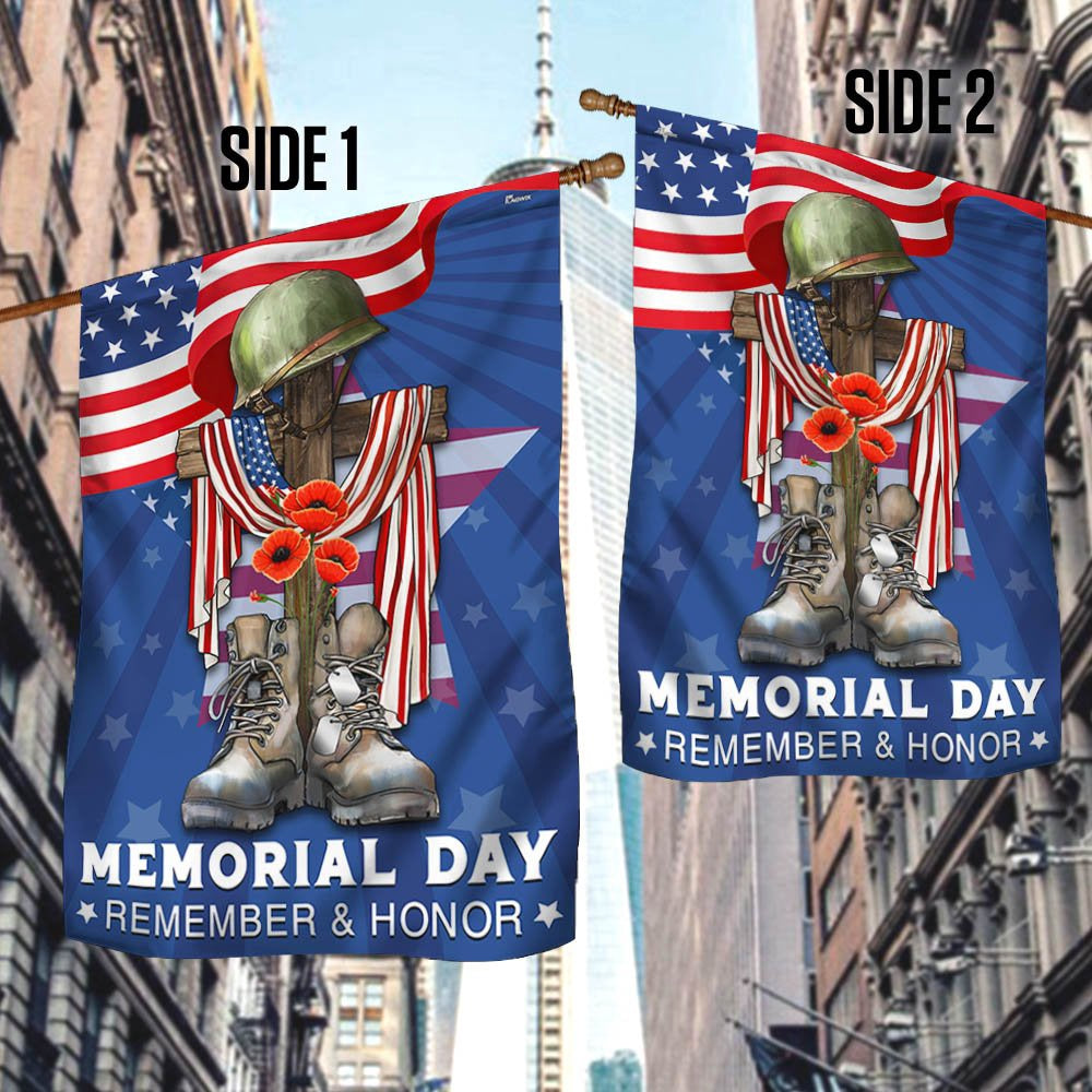 US Veteran Flag, Memorial Day Veteran Remember And Honor Flag, Veteran Garden Flags
