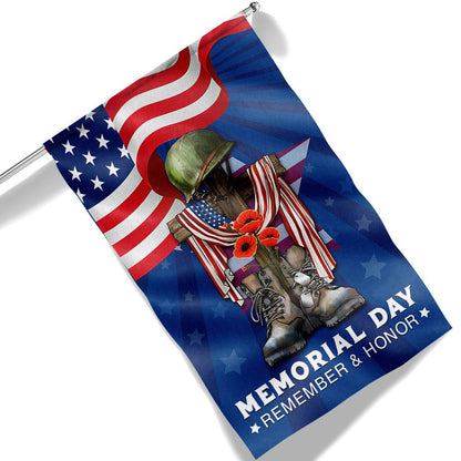 US Veteran Flag, Memorial Day Veteran Remember And Honor Flag, Veteran Garden Flags