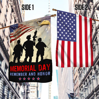 US Veteran Flag, Memorial Day Veteran Remember And Honor Two-Sided Flag, Veteran Garden Flags