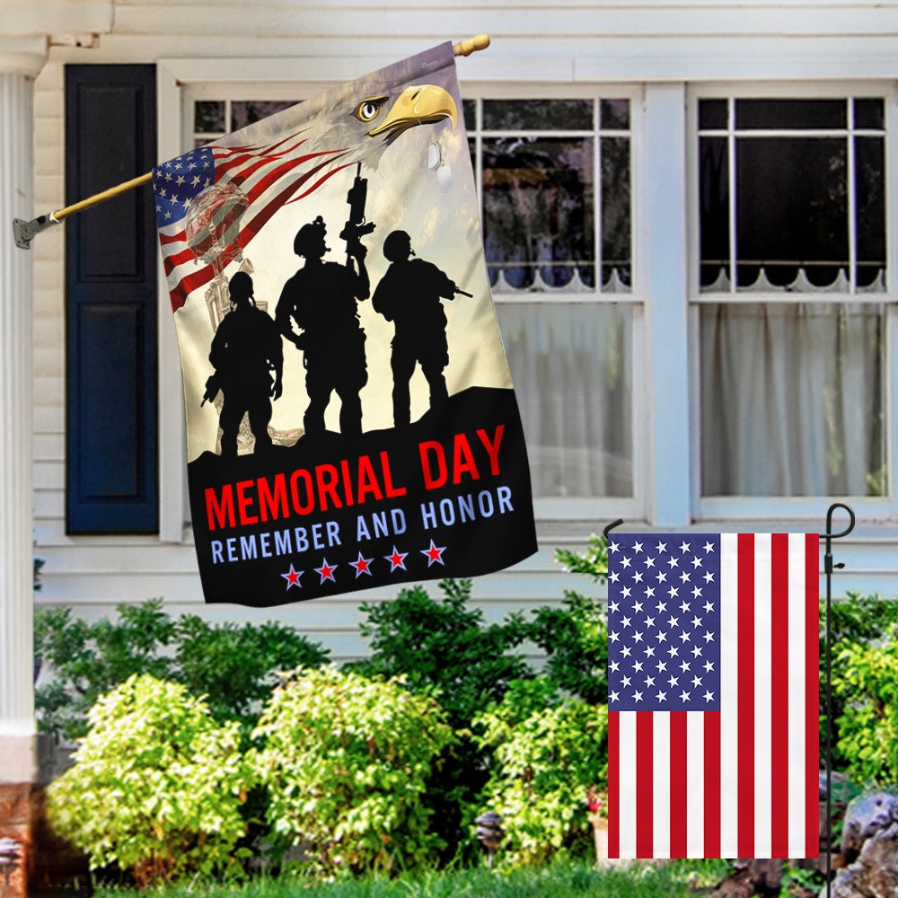 US Veteran Flag, Memorial Day Veteran Remember And Honor Two-Sided Flag, Veteran Garden Flags