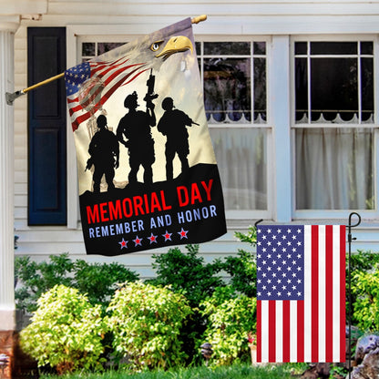 US Veteran Flag, Memorial Day Veteran Remember And Honor Two-Sided Flag, Veteran Garden Flags