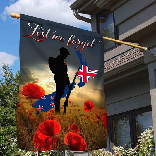 US Veteran Flag, Multinational Lest We Forget Flags, Veteran Garden Flags