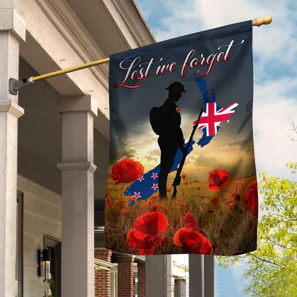 US Veteran Flag, Multinational Lest We Forget Flags, Veteran Garden Flags