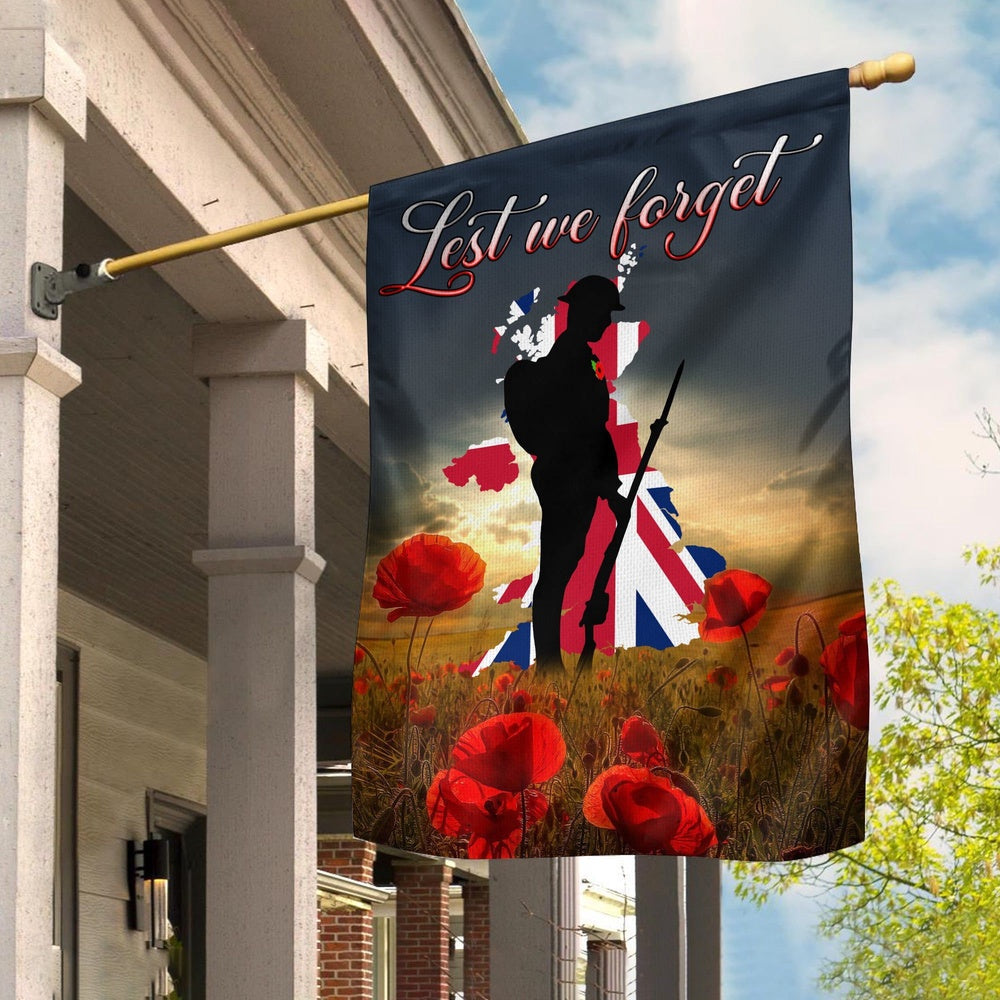 US Veteran Flag, Multinational Lest We Forget Flags, Veteran Garden Flags