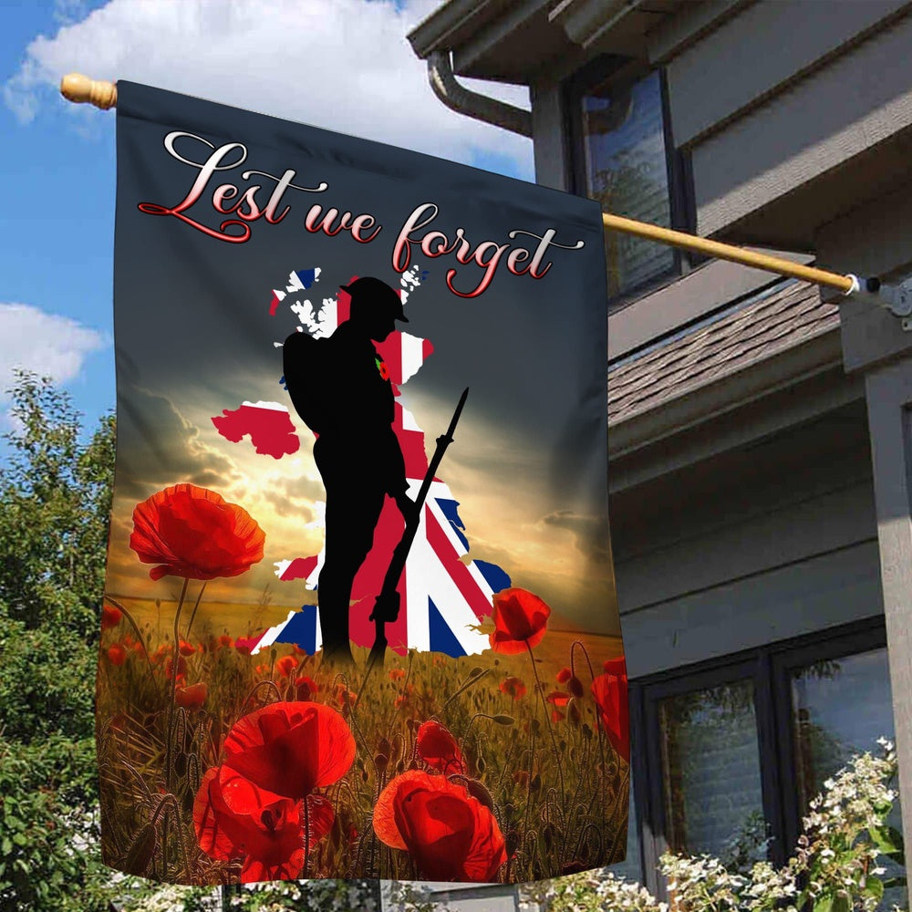 US Veteran Flag, Multinational Lest We Forget Flags, Veteran Garden Flags