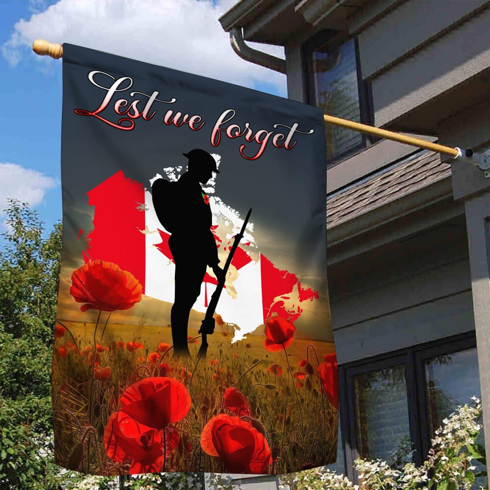 US Veteran Flag, Multinational Lest We Forget Flags, Veteran Garden Flags