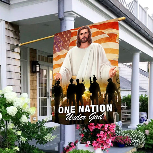US Veteran Flag, One Nation Under God Flag, Veteran Garden Flags